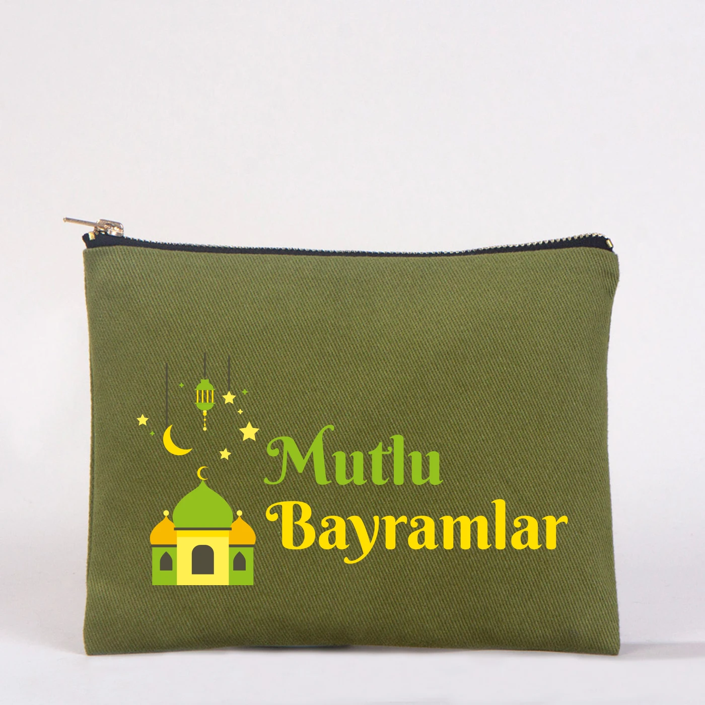 21x15 cm Yeşil Star Clutch - Bayram Harçlık Cüzdanı