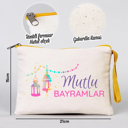 21x15 cm Sarı Fermuarlı - Bayram Harçlık Cüzdanı