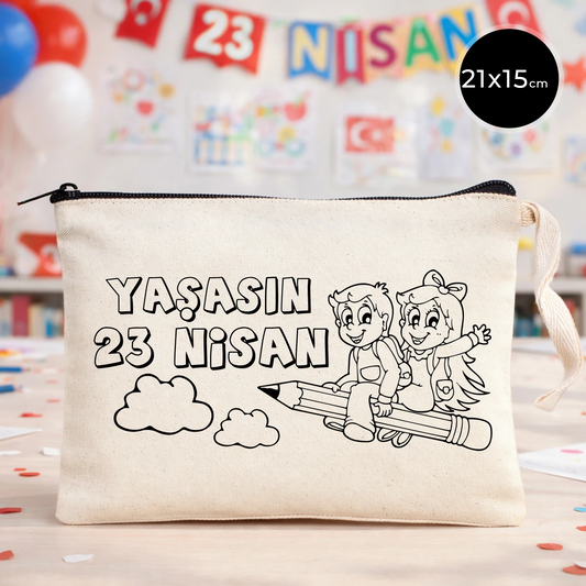 Boyanabilir 21x15 cm Clutch - 23 Nisan Çantası
