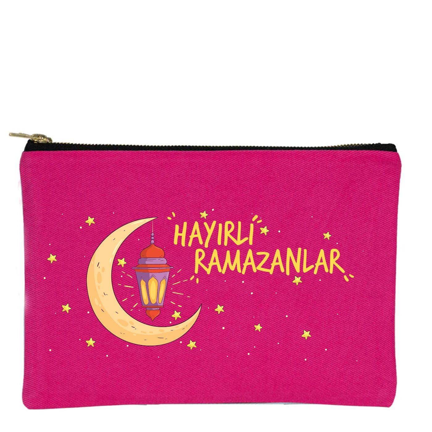 25x18 cm Fuşya Metal Fermuarlı Kalemlik - Harçlık & Şeker Kesesi