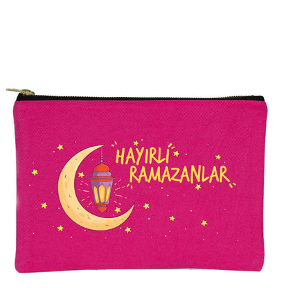 25x18 cm Fuşya Metal Fermuarlı Kalemlik - Harçlık & Şeker Kesesi