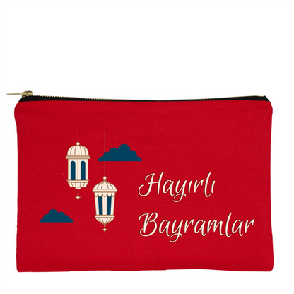 25x18 cm Kırmızı Metal Fermuarlı Kalemlik - Harçlık & Şeker Kesesi