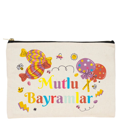 25x18 cm Ham Renk Metal Fermuarlı Kalemlik - Harçlık & Şeker Kesesi