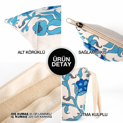 Tam Zemin Logo Baskılı Lamineli Kalemlik/Clutch 21x10x5 cm | Toptan