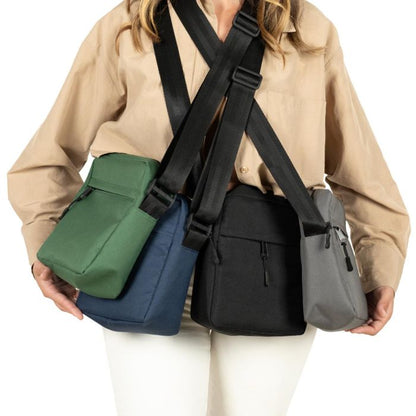 Active Omuz Çantası - Koyu Gri 16x20x8 cm (Özelleştirilebilir)