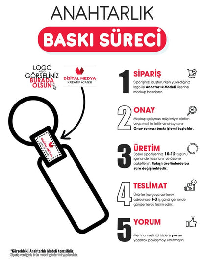Krom Tek Taraflı Yuvarlak Metal Anahtarlık — 6603