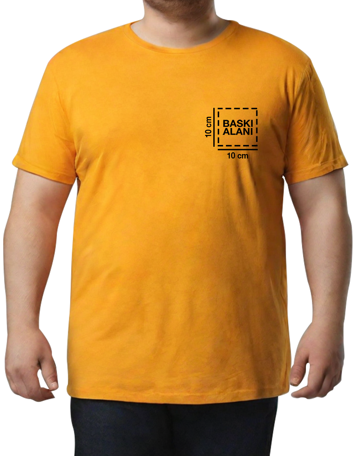Büyük Boy Tişört - Sarı (Özelleştirilebilir)