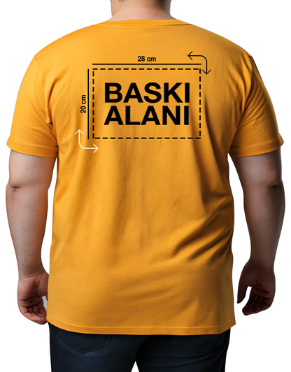 Büyük Boy Tişört - Sarı (Özelleştirilebilir)