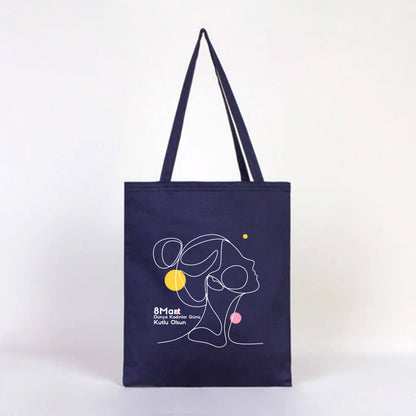 35x40 cm Lacivert Renk Gabardin Bez Model - Kadınlar Günü