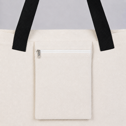 Modern Kanvas Çanta - Dıştan Siyah Örgü Kulp 45x35x8 cm (Özelleştirilebilir)