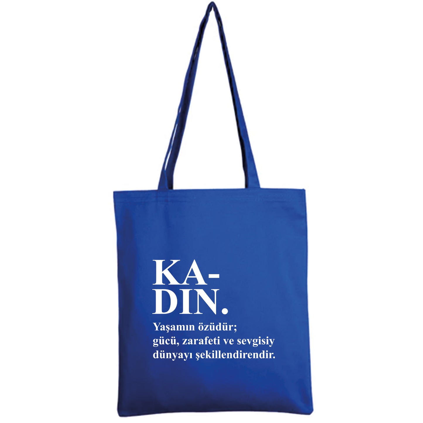 35x40 cm Mavi Renk Gabardin Bez Model - Kadınlar Günü