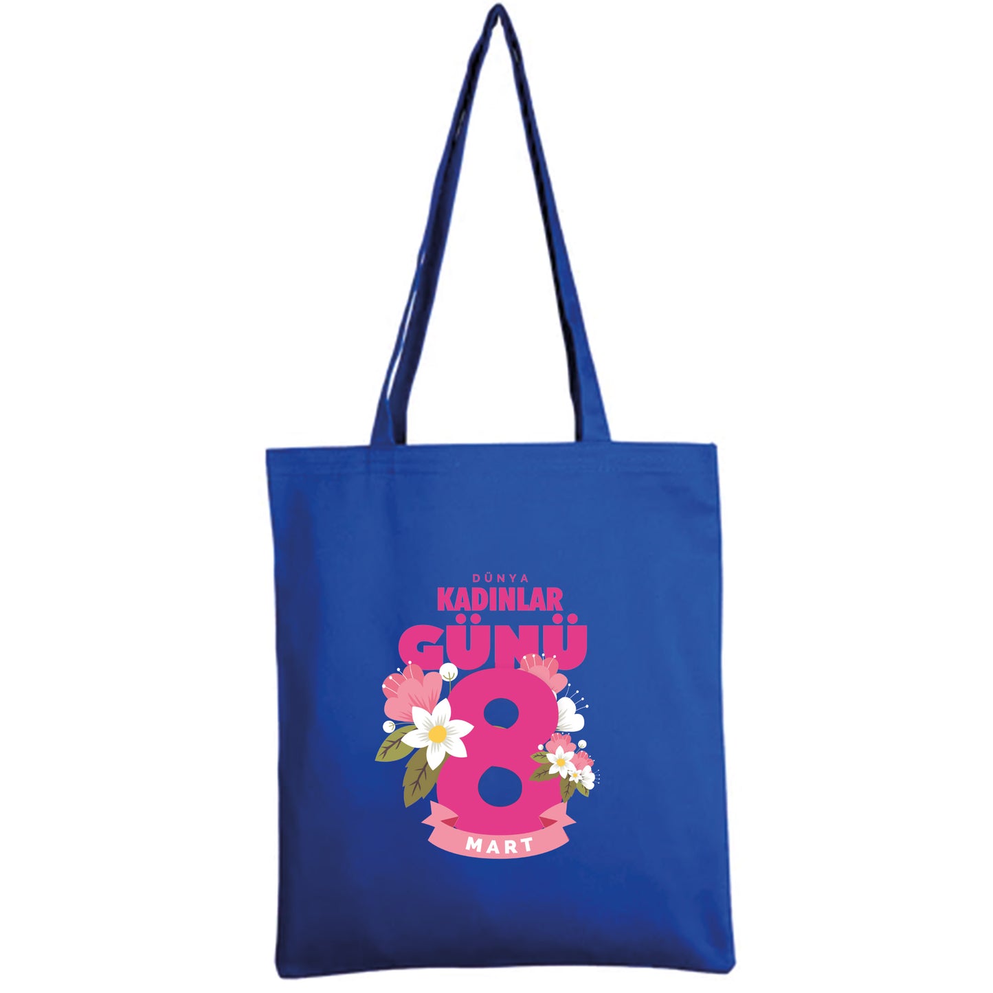 35x40 cm Mavi Renk Gabardin Bez Model - Kadınlar Günü