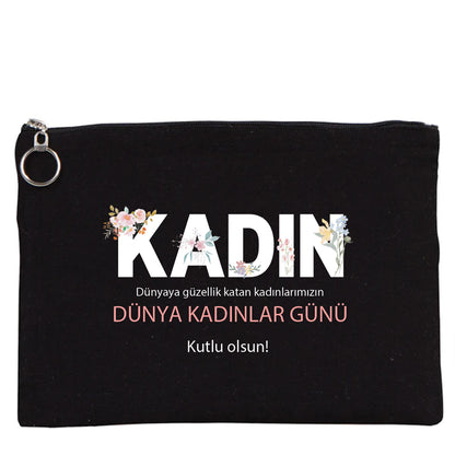 30×21 cm Siyah Astarlı Portföy Çanta - Kadınlar Günü Hediyesi