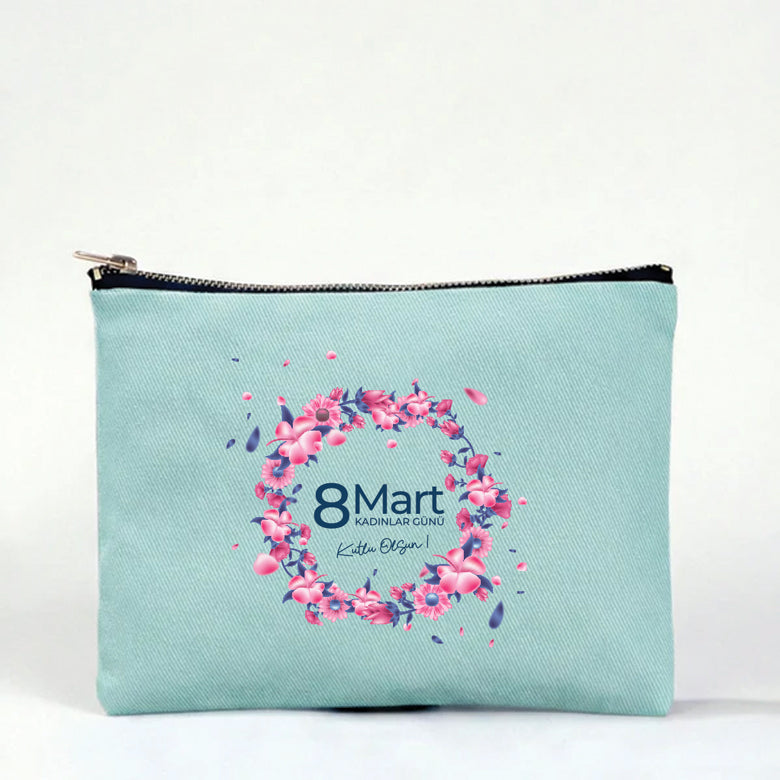 21x15 cm Açık Mavi Star Clutch - Kadınlar Günü Hediyesi