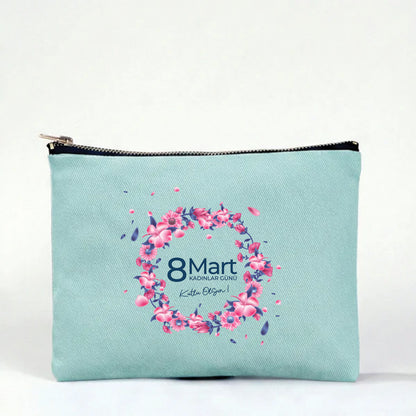 21x15 cm Açık Mavi Star Clutch - Kadınlar Günü Hediyesi