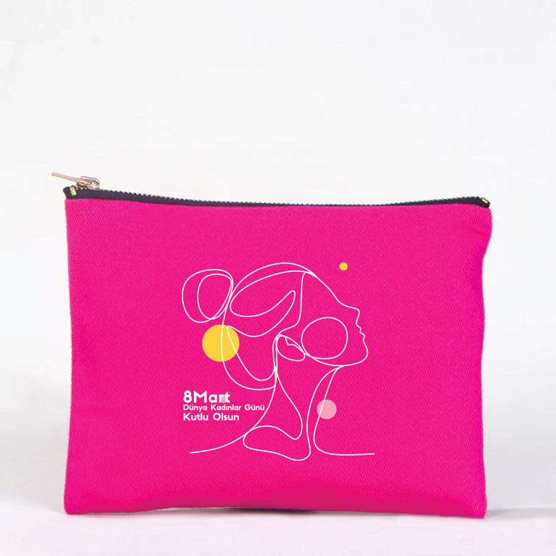 21x15 cm Fuşya Star Clutch - Kadınlar Günü Hediyesi