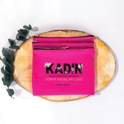 21x15 cm Fuşya Star Clutch - Kadınlar Günü Hediyesi