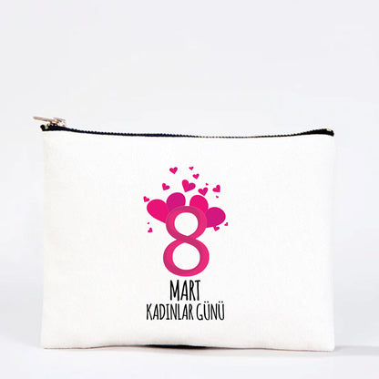 21x15 cm Beyaz Star Clutch - Kadınlar Günü Hediyesi