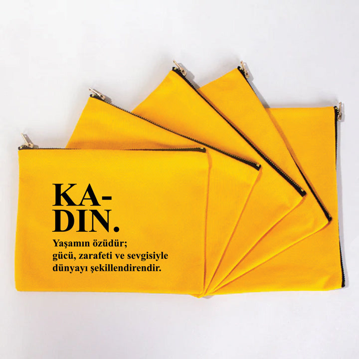 21x15 cm Sarı Star Clutch  - Kadınlar Günü Hediyesi