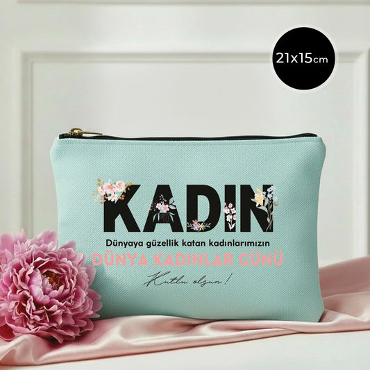 21x15 cm Açık Mavi Star Clutch - Kadınlar Günü Hediyesi