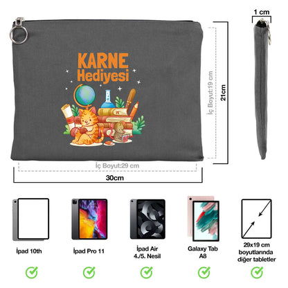 Karne Günü Özel Portföy Çanta – Antrasit 30×21 cm (Astarlı, Özelleştirilebilir)