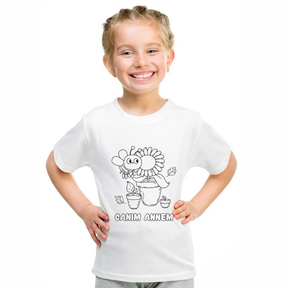 Boyanabilir Promosyon Tişört Canım Annem - Arı