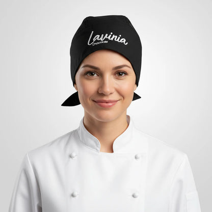 Baskılı Premium Unisex Fileli Siyah Aşçı Bonesi