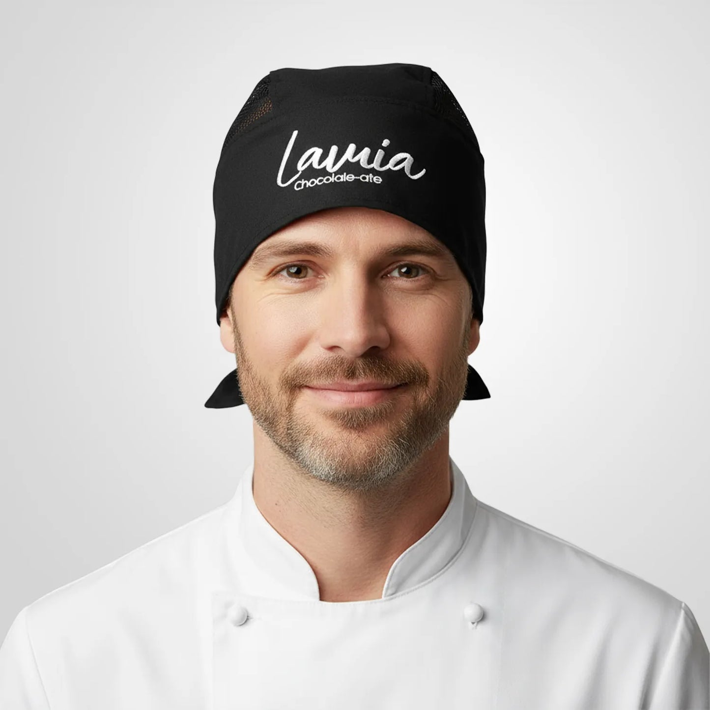 Baskılı Premium Unisex Fileli Siyah Aşçı Bonesi