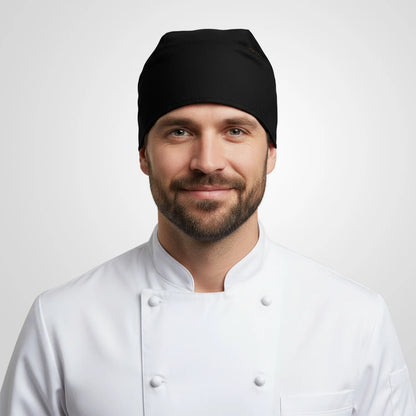 Premium Unisex Fileli Siyah Aşçı Bonesi