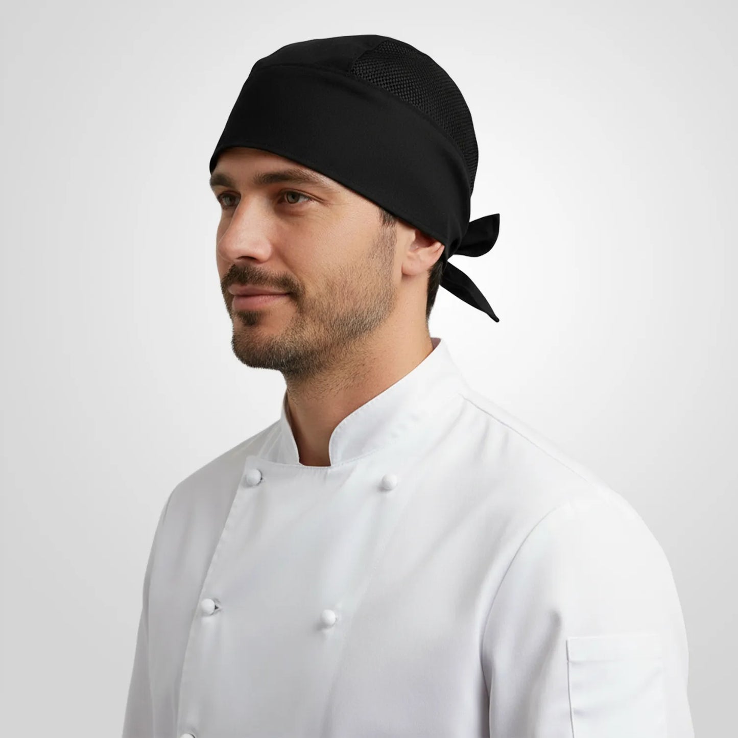 Premium Unisex Fileli Siyah Aşçı Bonesi