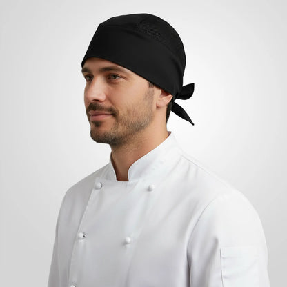 Premium Unisex Fileli Siyah Aşçı Bonesi