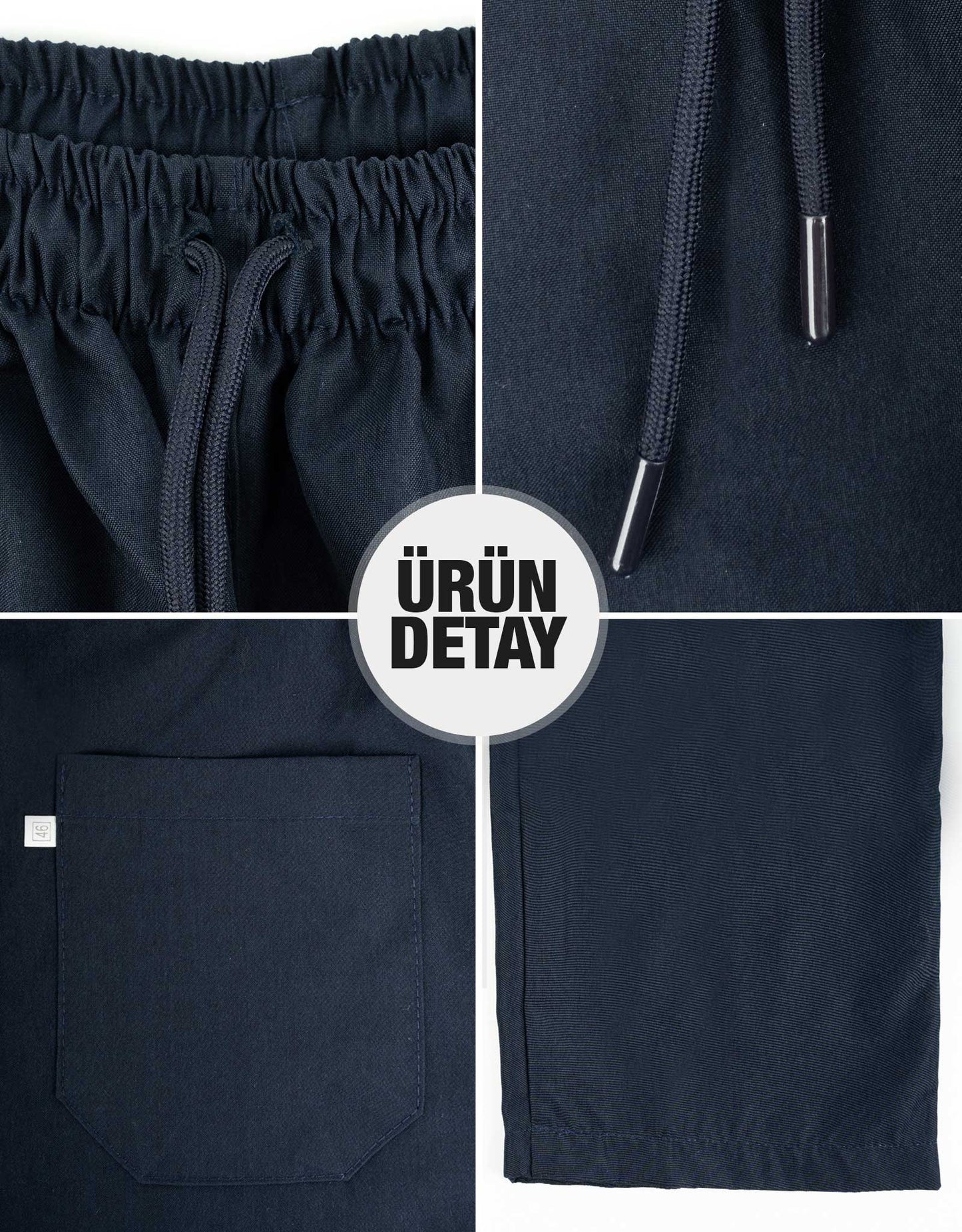 Rahat İş / Aşçı / İmalat Lastikli Pantolon - Lacivert