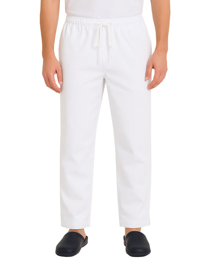 Rahat İş / Aşçı / İmalat Lastikli Pantolon - Beyaz
