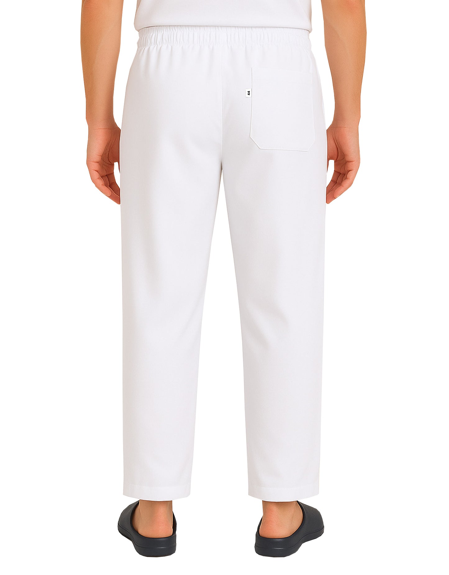 Rahat İş / Aşçı / İmalat Lastikli Pantolon - Beyaz