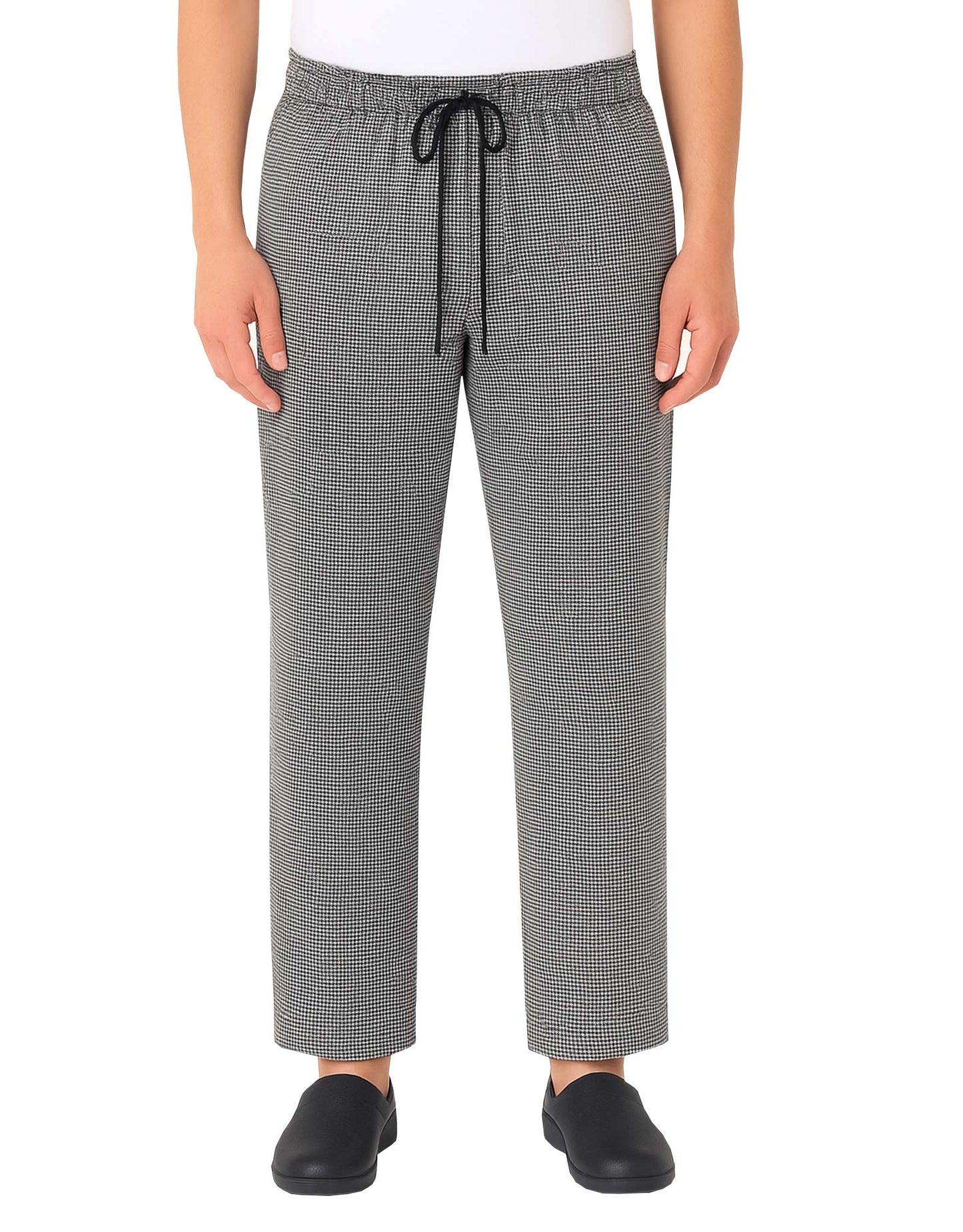 Rahat İş / Aşçı / İmalat Lastikli Pötikare Pantolon - Siyah