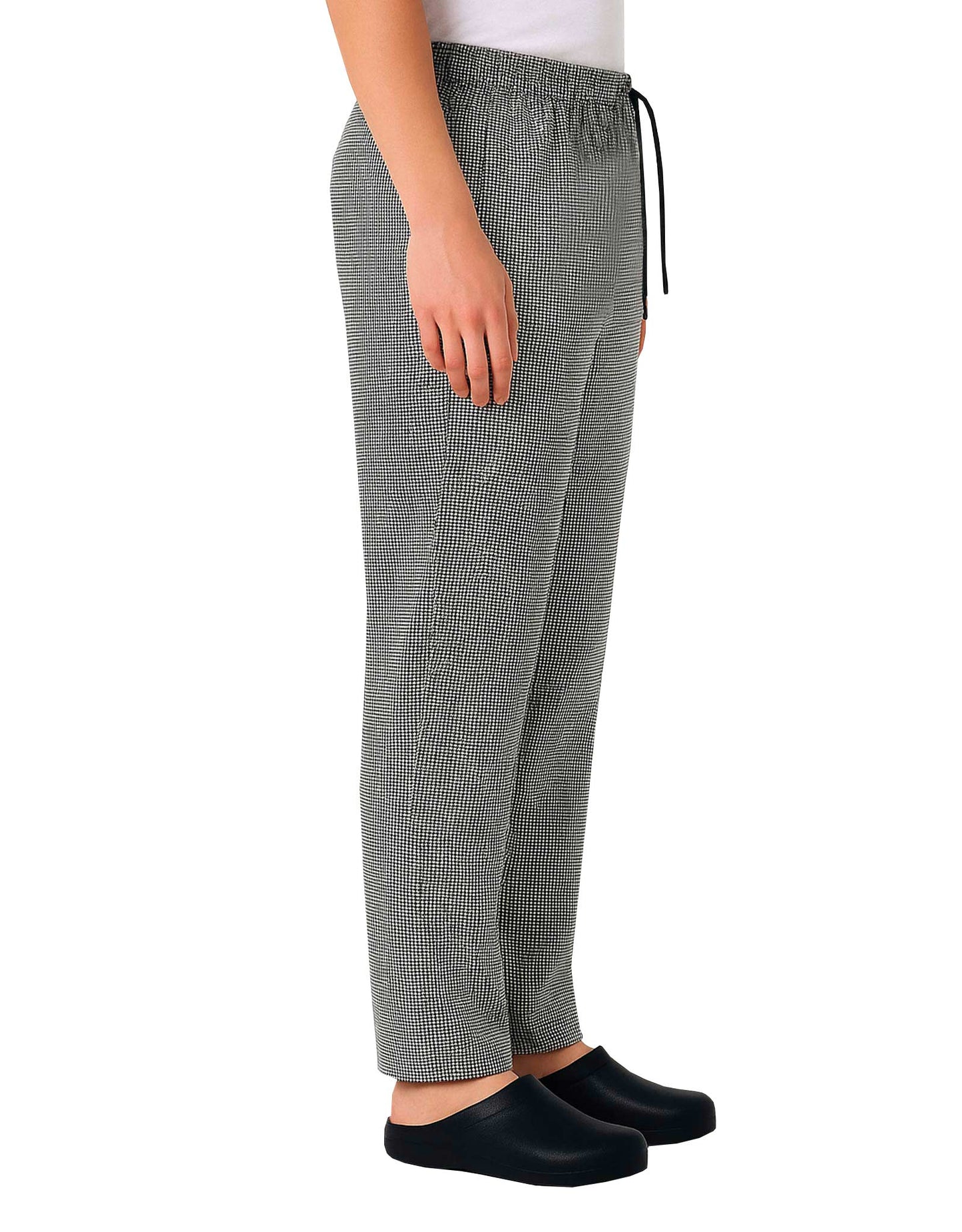 Rahat İş / Aşçı / İmalat Lastikli Pötikare Pantolon - Siyah