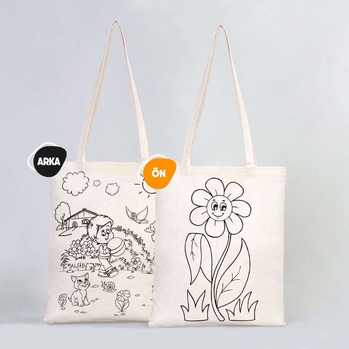 Bammerz Hambez 35x40 cm Ayçiçek - Çocuk Boyama Çanta