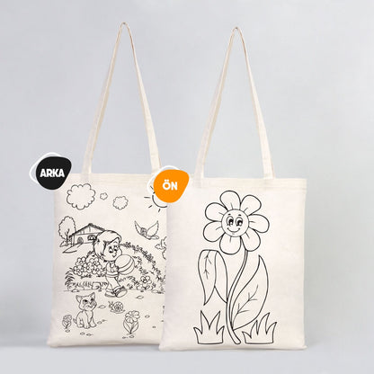 Bammerz Hambez 35x40 cm Ayçiçek - Çocuk Boyama Çanta