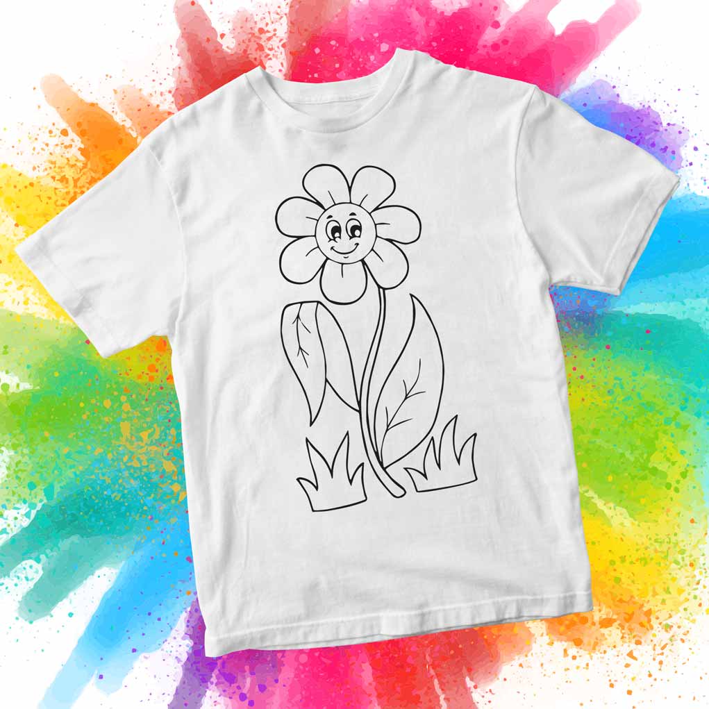 1. Kalite Tişört Boyama - Ayçiçek