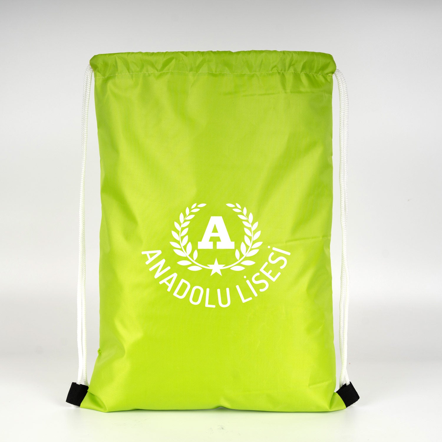 Hafif su damlalarıyla neon fıstık yeşili baskılı çanta, park, yürüyüş ve günlük kullanıma uygun.