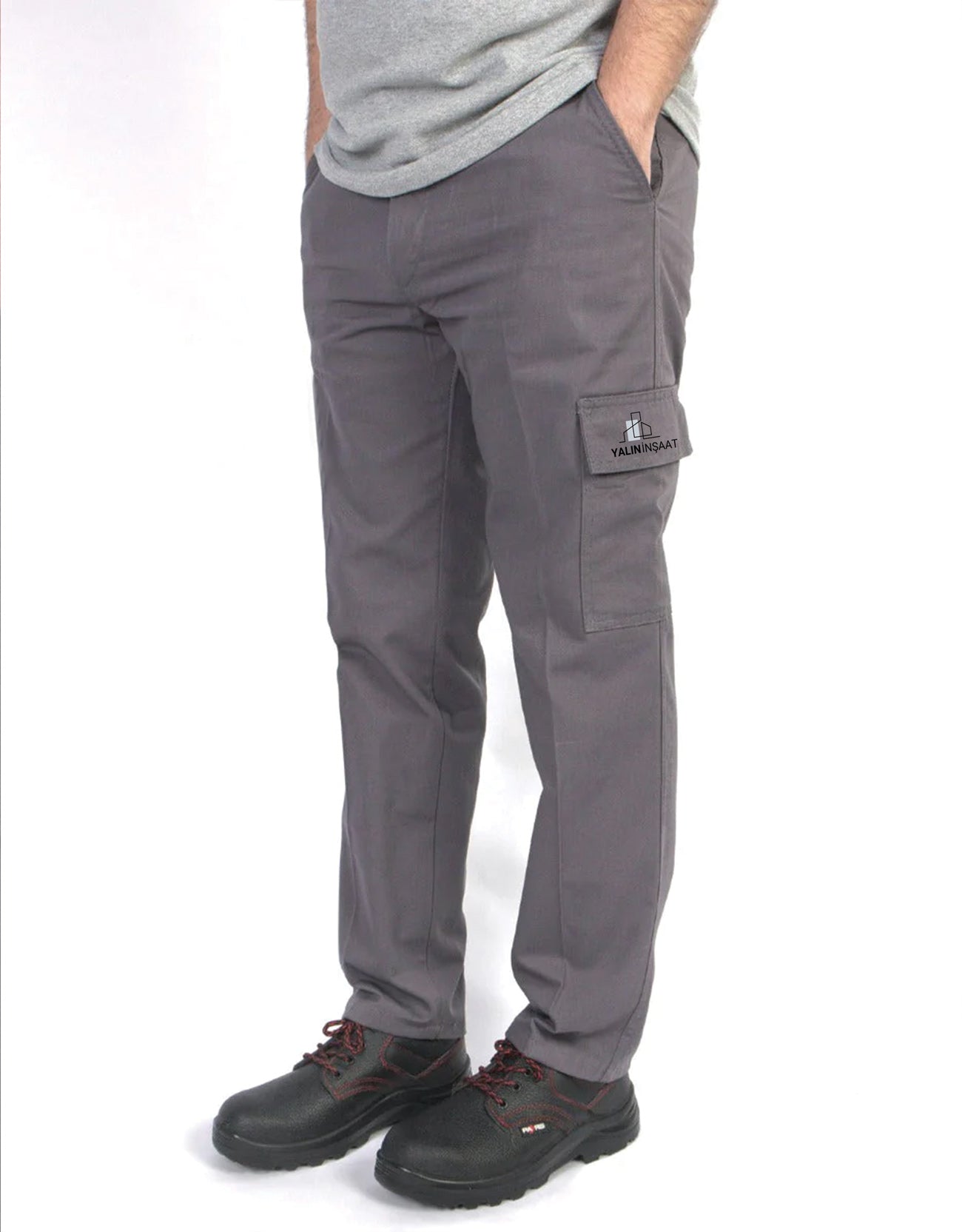 Baskılı İş Pantolonu - Gri (Özelleştirilebilir)