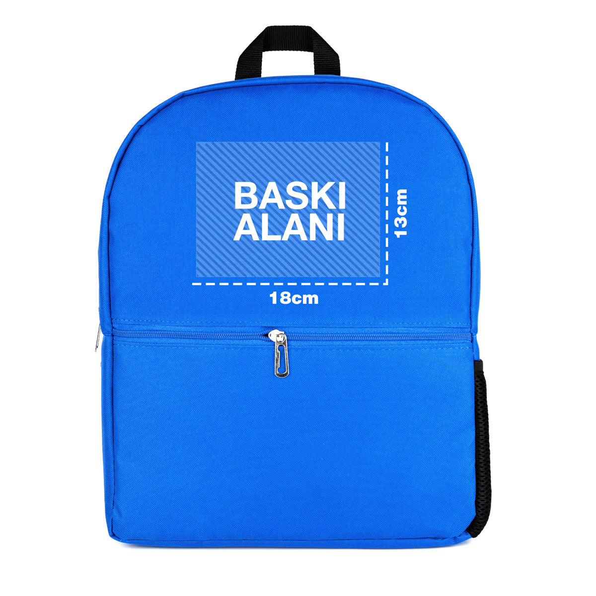 Okul Öğrenci Çanta Seti Sırt Çantası Beslenme Çantası Kalemlik Mavi (Özelleştirilebilir)