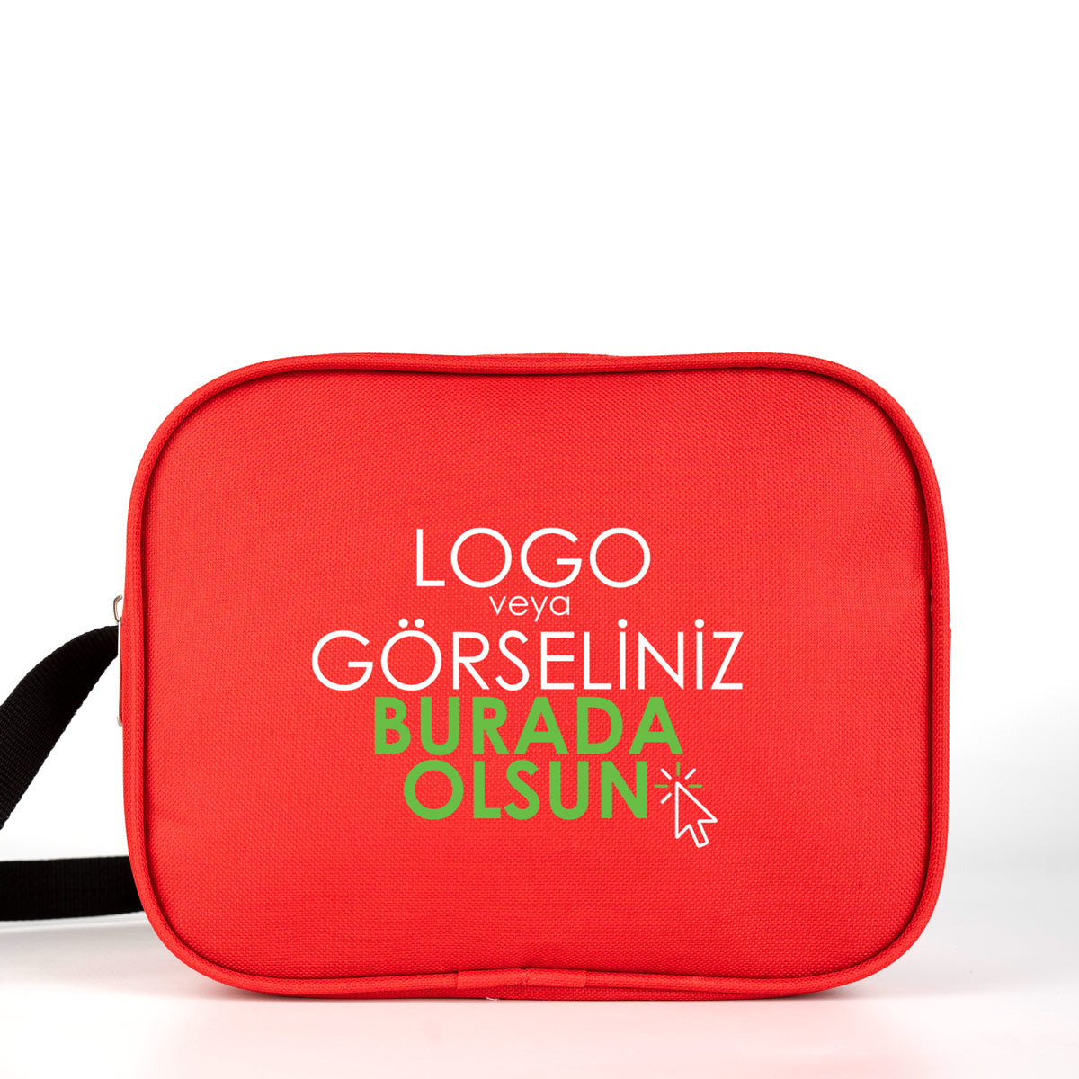 Okul Öğrenci Beslenme Çantası Omuz Askılı İmperteks Kırmızı (Özelleştirilebilir)