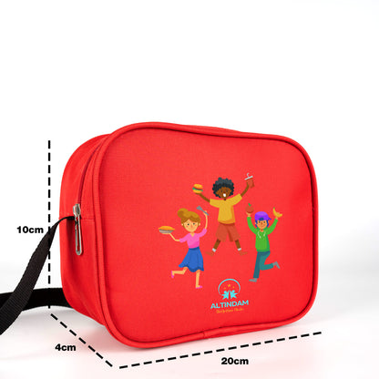 Okul Öğrenci Beslenme Çantası Omuz Askılı İmperteks Kırmızı (Özelleştirilebilir)