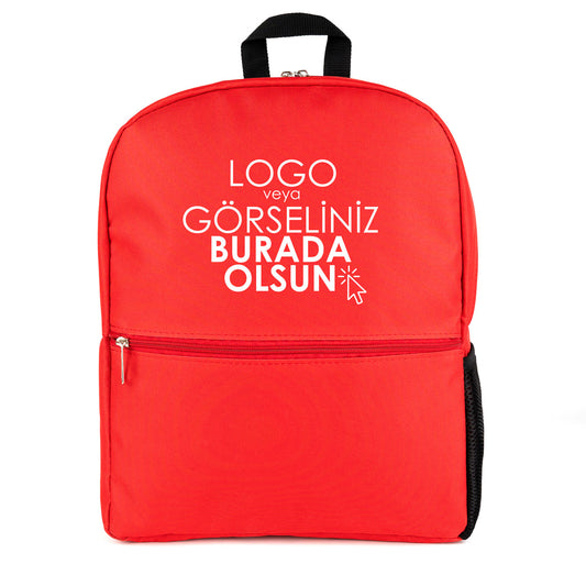 Sırt Çantası Okul Öğrenci Seyahat Promosyon İmperteks Kırmızı (Özelleştirilebilir)