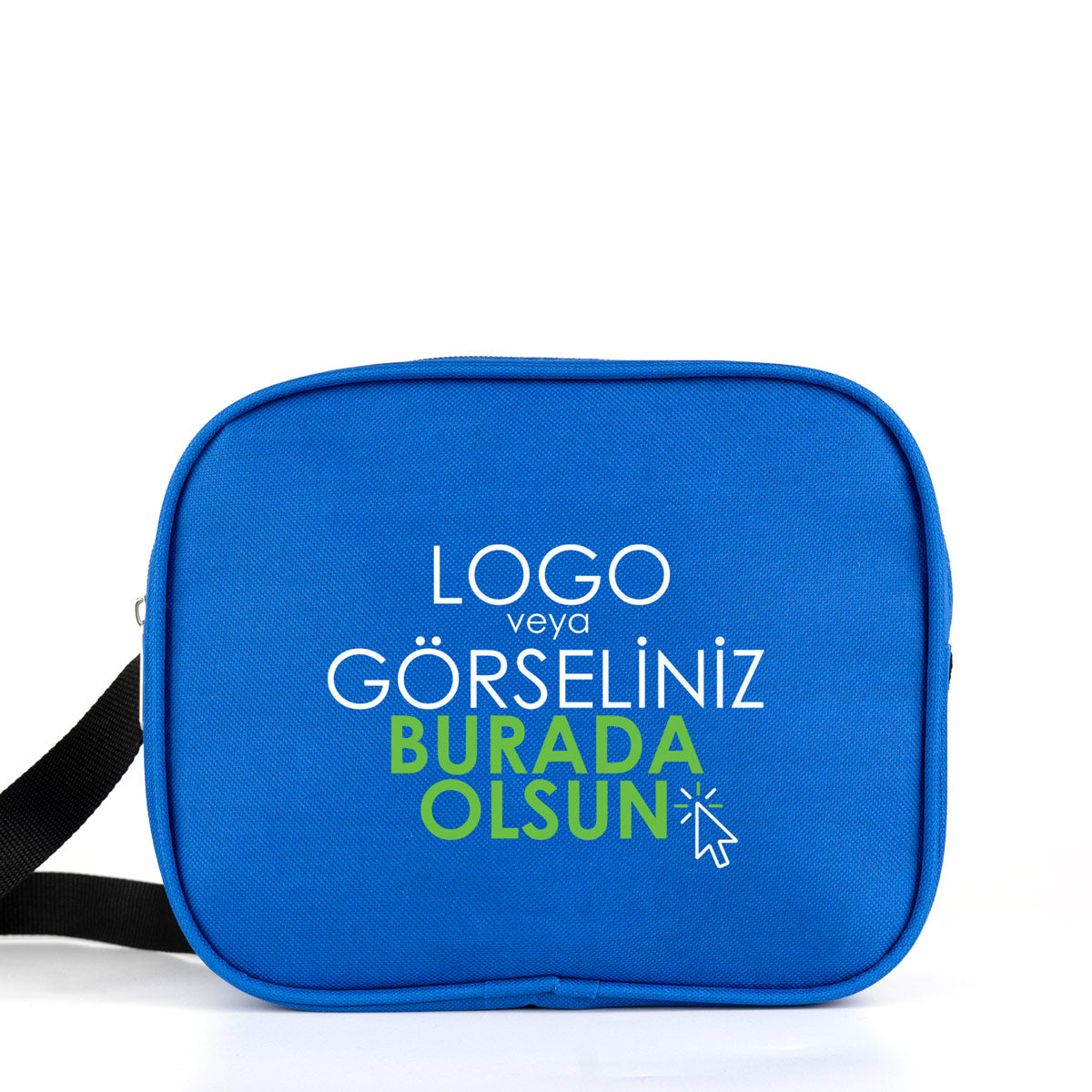 Okul Öğrenci Beslenme Çantası Omuz Askılı İmperteks Mavi (Özelleştirilebilir)