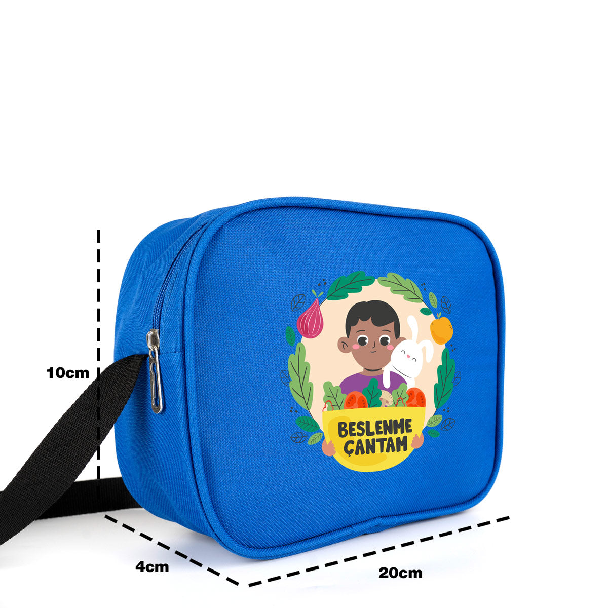 Okul Öğrenci Çanta Seti Sırt Çantası Beslenme Çantası Kalemlik Mavi (Özelleştirilebilir)