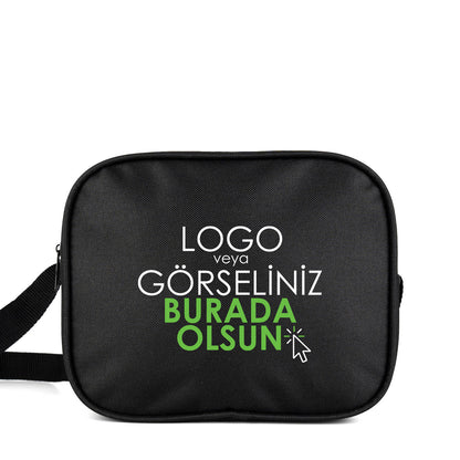 Okul Öğrenci Beslenme Çantası Omuz Askılı İmperteks Siyah (Özelleştirilebilir)