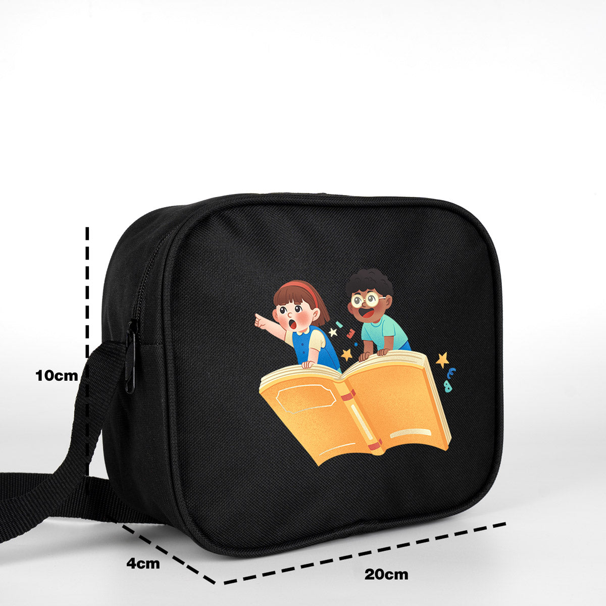 Okul Öğrenci Beslenme Çantası Omuz Askılı İmperteks Siyah (Özelleştirilebilir)