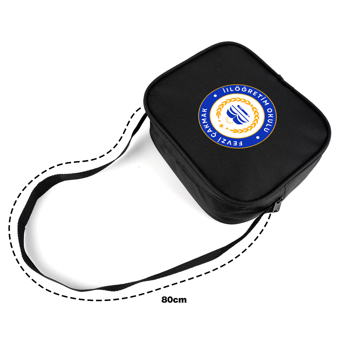 Okul Öğrenci Beslenme Çantası Omuz Askılı İmperteks Siyah (Özelleştirilebilir)